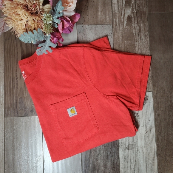 Carhartt Boys Short Sleeve Loose Fit Pocket Tee T-Shirt Size XL Currant Heather - Picture 7 of 14